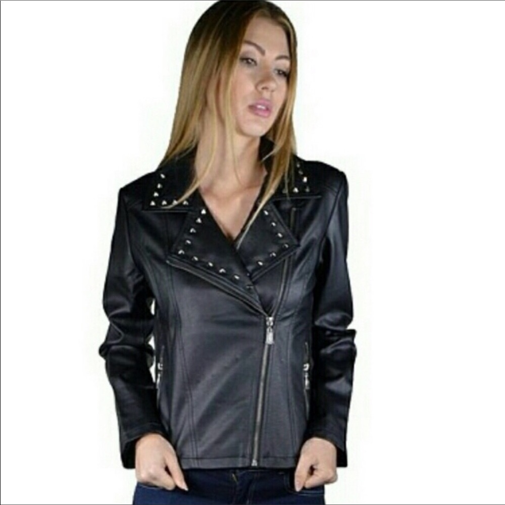 Black Faux Leather Jacket